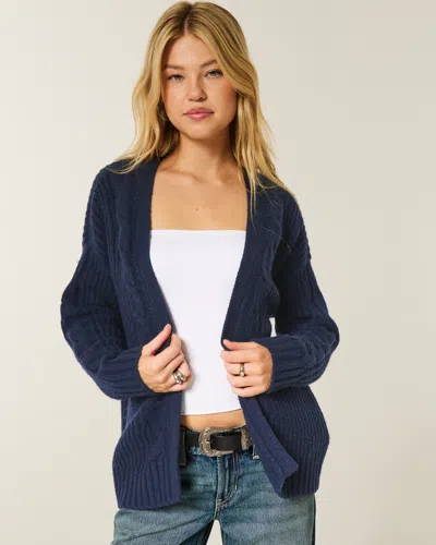 Hollister Comfy Cloud Easy No-close Cardigan In Blue