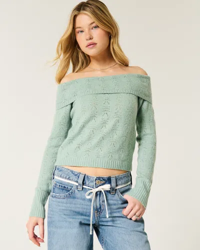 Hollister Comfy Cloud Stitchy Off-the-shoulder Sweater