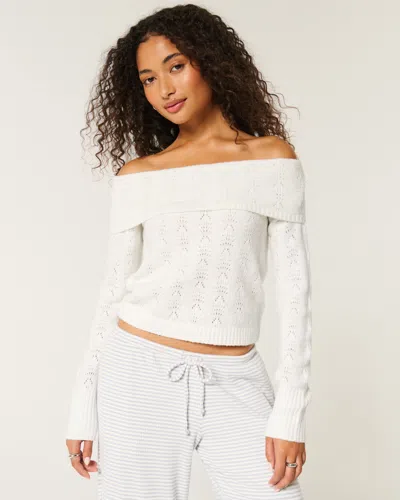 Hollister Comfy Cloud Stitchy Off-the-shoulder Sweater