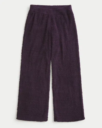Hollister Cozy Bouclé Wide-leg Pants In Purple