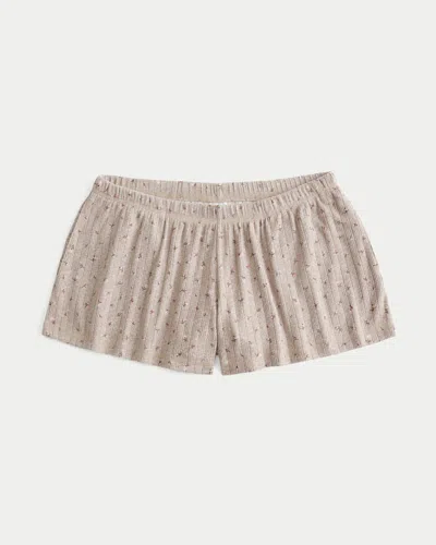 Hollister Cozy Pointelle Shorts In Black