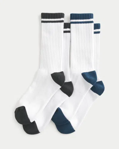 Hollister Crew Socks 2-pack In White