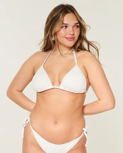 Hollister Crochet-style Sequin Triangle Bikini Top In Multi