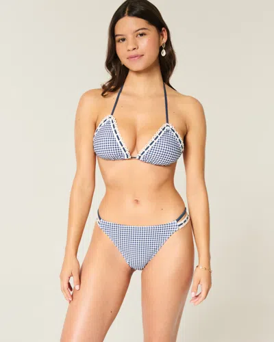 Hollister Crochet-style Trim Double-strap Cheeky Bikini Bottom