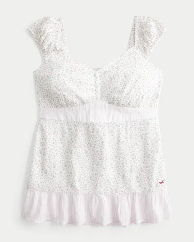 Hollister Curvy Babydoll Icon Top In Green