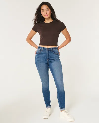 Hollister Curvy High-rise Dark Wash Super Skinny Jeans