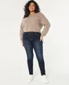 Hollister Curvy High-rise Dark Wash Super Skinny Jeans In Blue