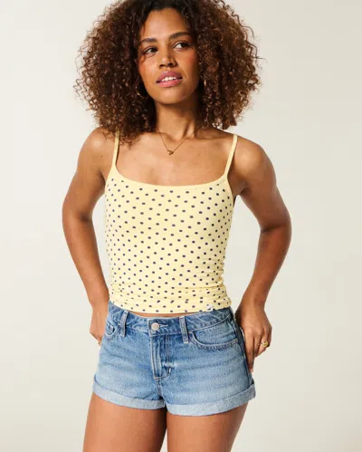 Hollister Curvy High-rise A-line Denim Shorts In Blue