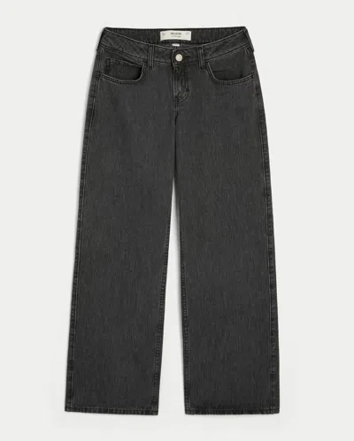 Hollister Curvy Low-rise Washed Black Baggy Jeans
