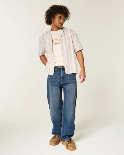 Hollister Dark Wash Skater Baggy Jeans In Multi