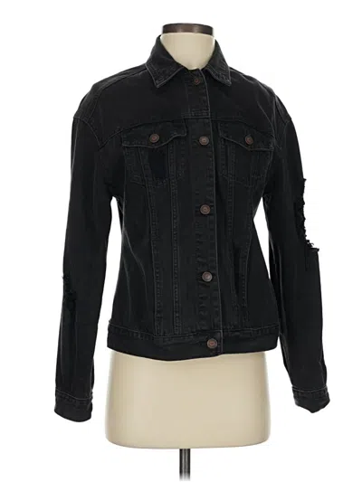 Pre-owned Hollister Denim Jacket In Black
