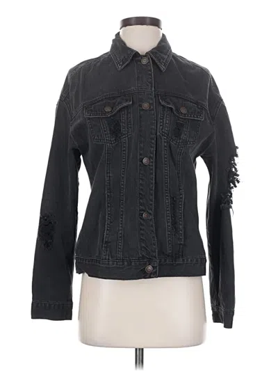 Pre-owned Hollister Denim Jacket In Black