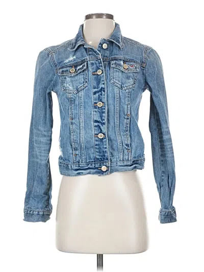 Pre-owned Hollister Denim Jacket In Blue
