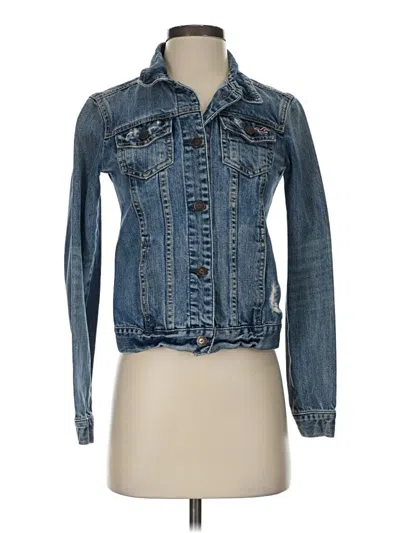 Pre-owned Hollister Denim Jacket In Blue