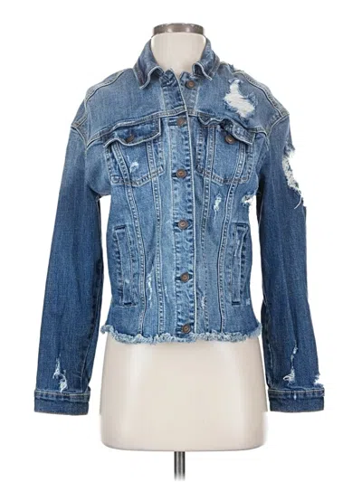 Pre-owned Hollister Denim Jacket In Blue