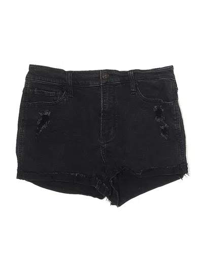 Pre-owned Hollister Denim Shorts In Black
