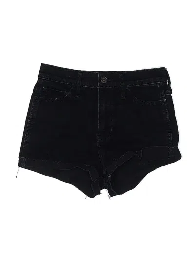 Pre-owned Hollister Denim Shorts In Black