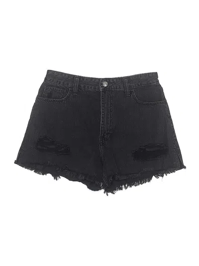 Pre-owned Hollister Denim Shorts In Black