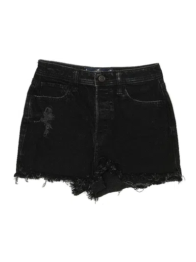 Pre-owned Hollister Denim Shorts In Black