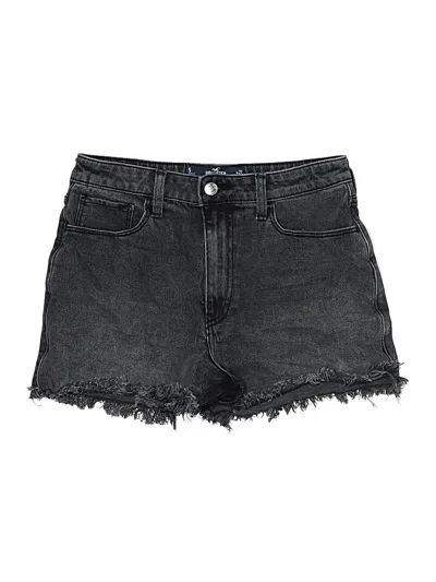 Pre-owned Hollister Denim Shorts In Black