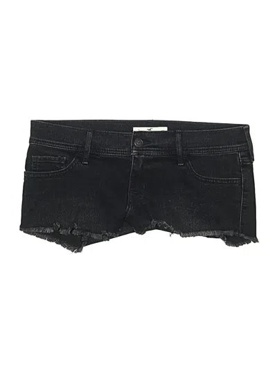 Pre-owned Hollister Denim Shorts In Black