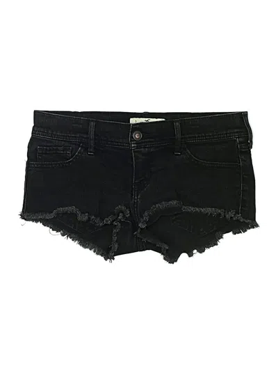 Pre-owned Hollister Denim Shorts In Black