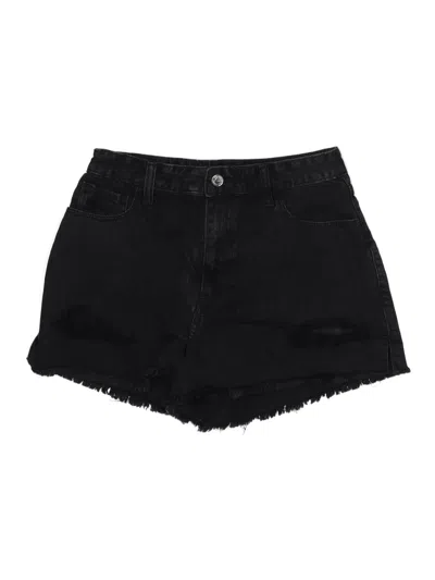 Pre-owned Hollister Denim Shorts In Black