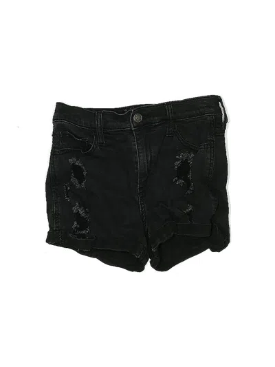 Pre-owned Hollister Denim Shorts In Black