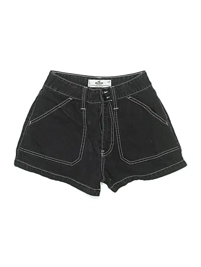 Pre-owned Hollister Denim Shorts In Black