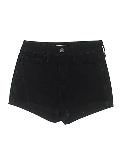 Pre-owned Hollister Denim Shorts In Black