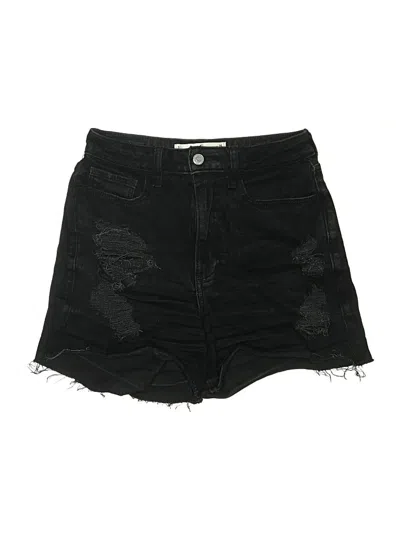 Pre-owned Hollister Denim Shorts In Black