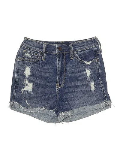 Pre-owned Hollister Denim Shorts In Blue