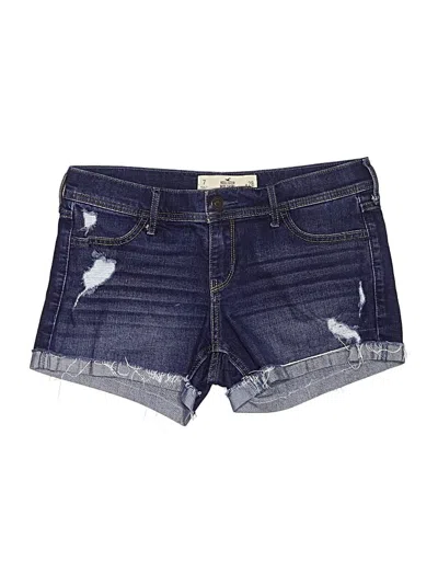 Pre-owned Hollister Denim Shorts In Blue