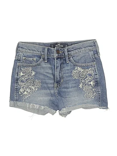 Pre-owned Hollister Denim Shorts In Blue