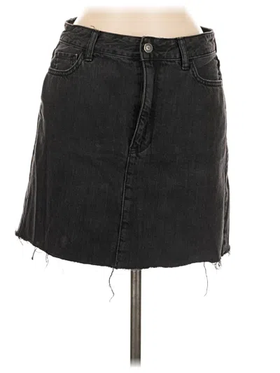 Pre-owned Hollister Denim Skirt In Black