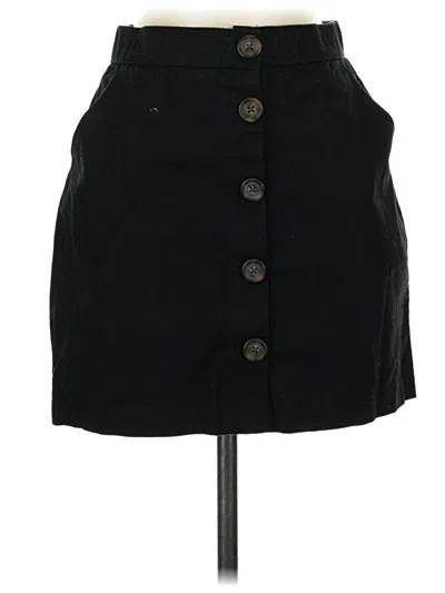 Pre-owned Hollister Denim Skirt In Black