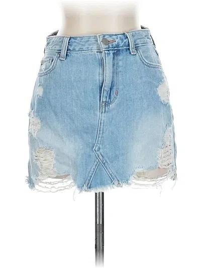 Pre-owned Hollister Denim Skirt In Blue