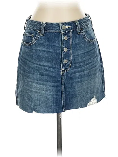 Pre-owned Hollister Denim Skirt In Blue