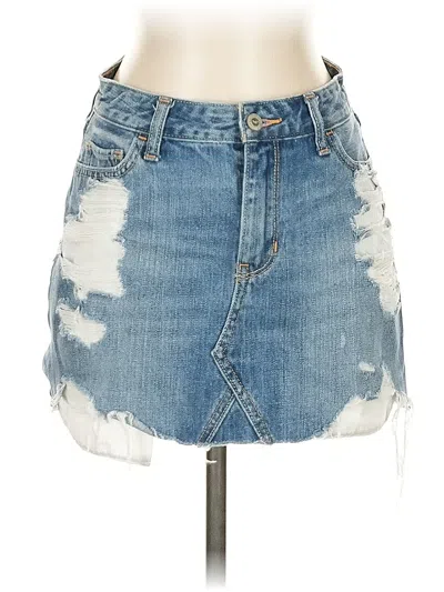 Pre-owned Hollister Denim Skirt In Blue