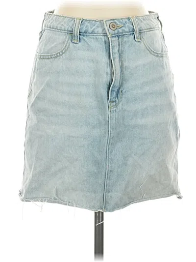Pre-owned Hollister Denim Skirt In Blue