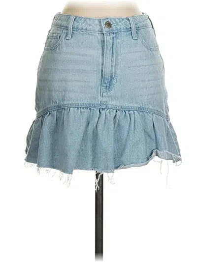 Pre-owned Hollister Denim Skirt In Blue