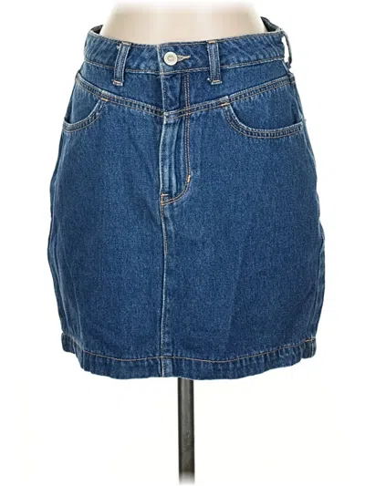 Pre-owned Hollister Denim Skirt In Blue