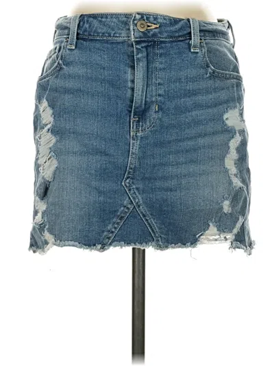 Pre-owned Hollister Denim Skirt In Blue