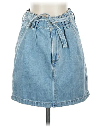 Pre-owned Hollister Denim Skirt In Blue