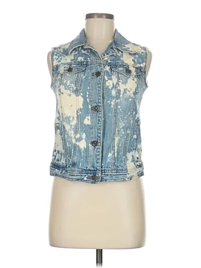 Pre-owned Hollister Denim Vest In Blue