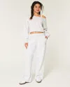 Hollister Dog Graphic Wide-leg Sweatpants In White