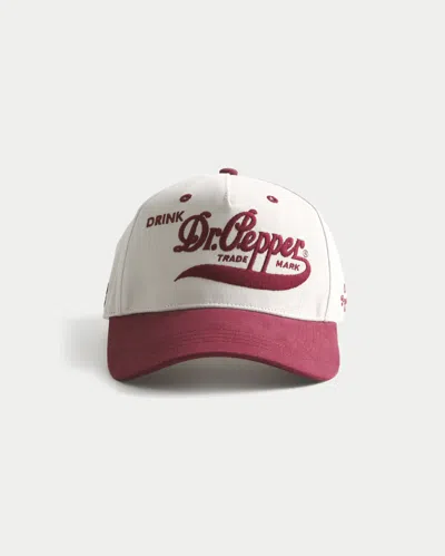 Hollister Dr. Pepper Graphic Baseball Hat In Pink