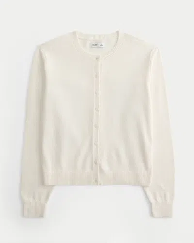 Hollister Easy Crew Cardigan In Brown