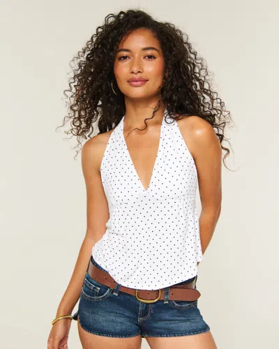 Hollister Easy Halter Top In Neutral