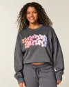 Hollister Easy Logo Graphic Crew Sweatshirt In Gray